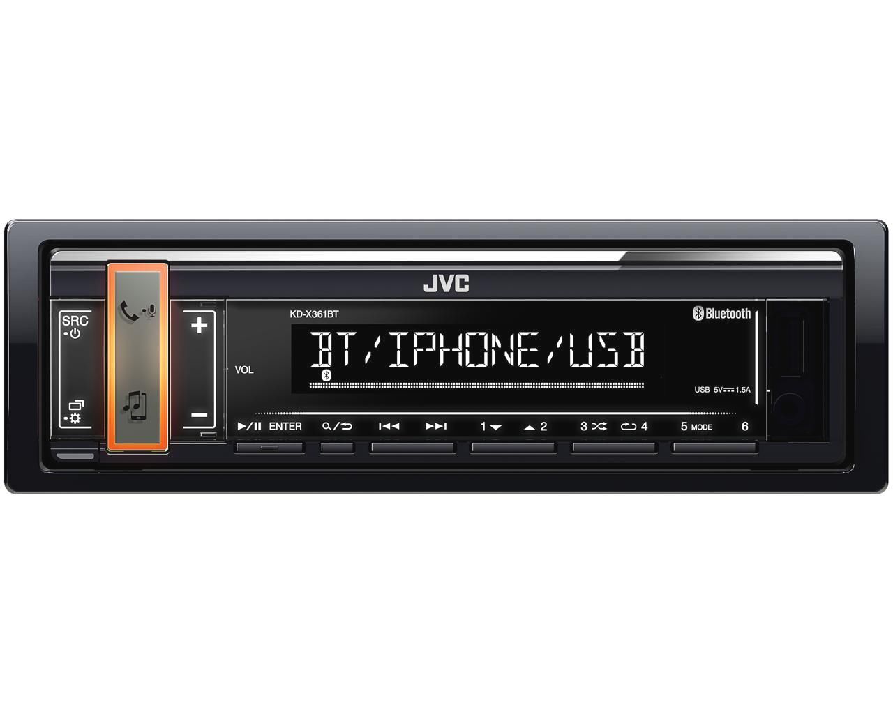 Бюджетная магнитола с HandsFree - JVC KD-X361BT