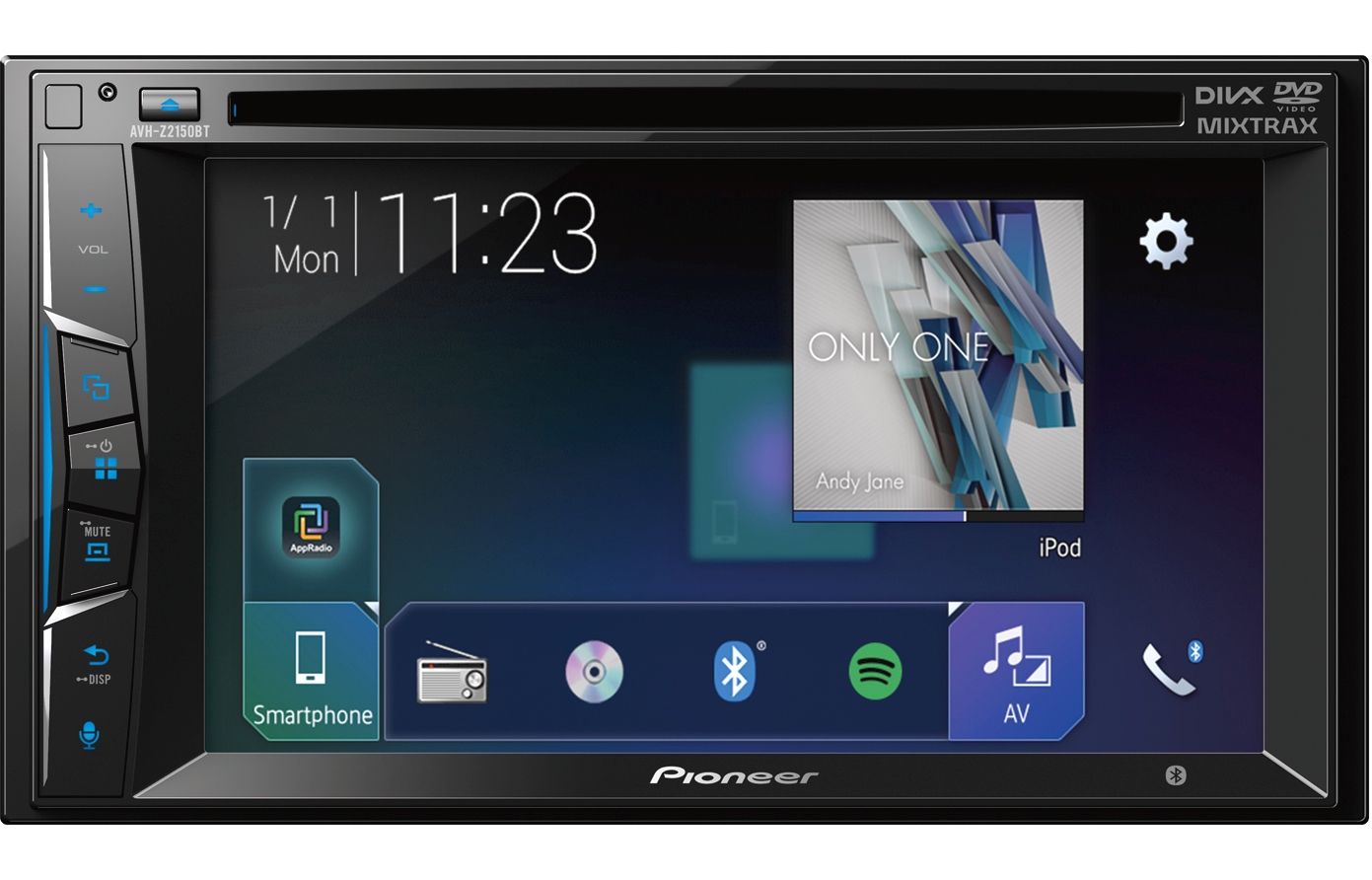 2DIN магнитола с возможностью подключить 2 телефона - Pioneer AVH-Z2150BT